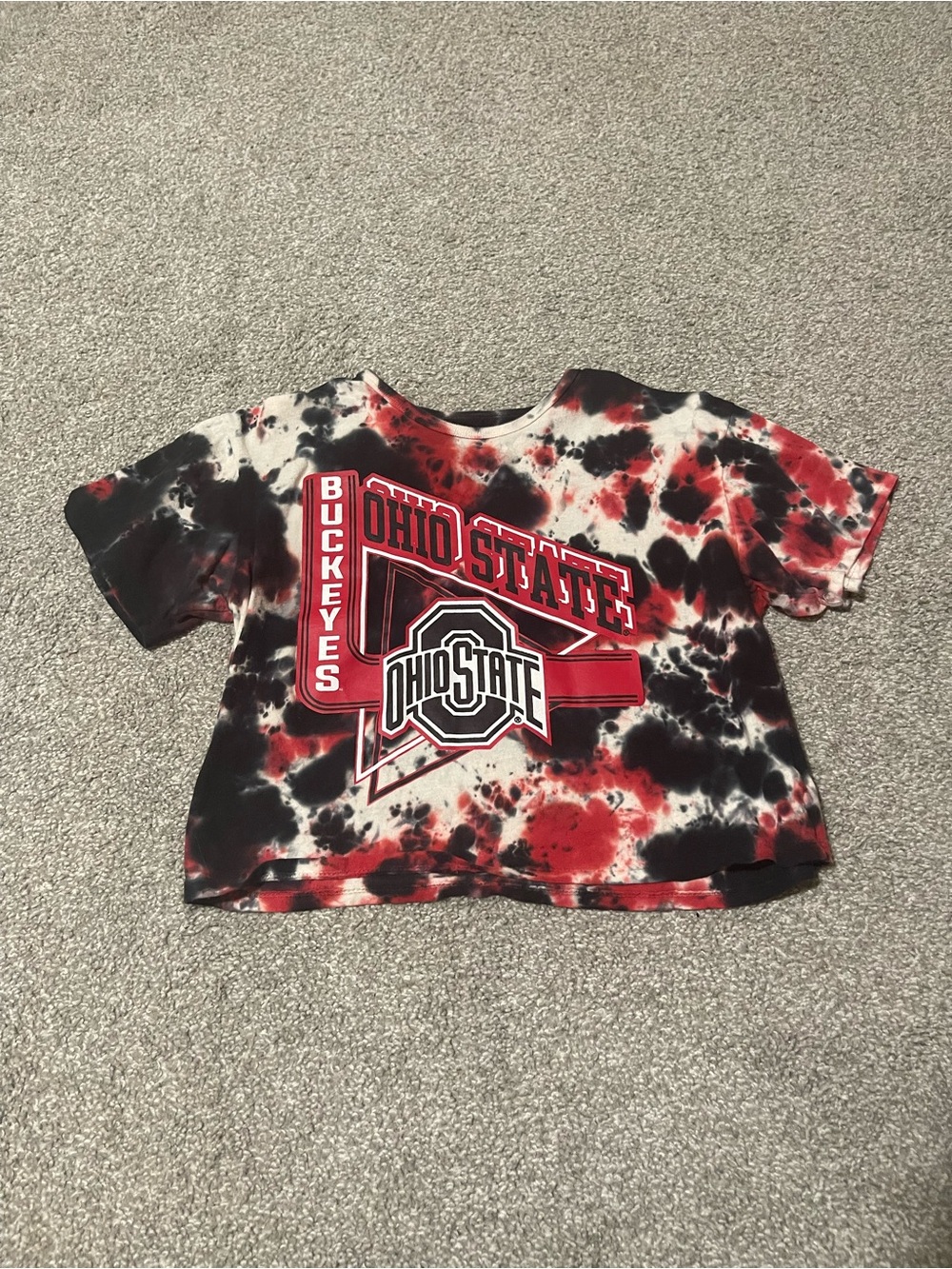 Ohio State Kids' Tie-Dye Graphic Tee - Red & Black